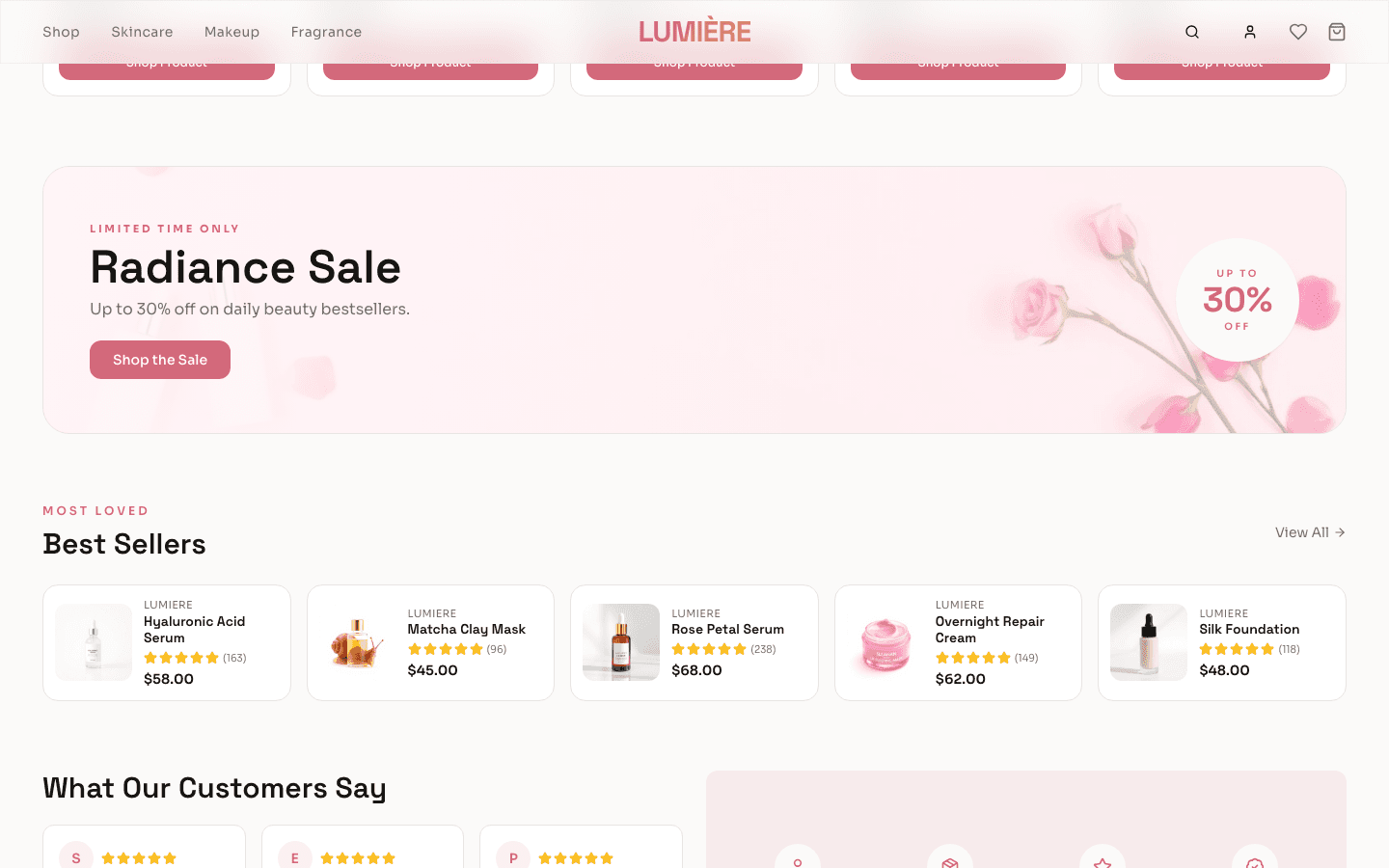 Beauty Products Store screen 3