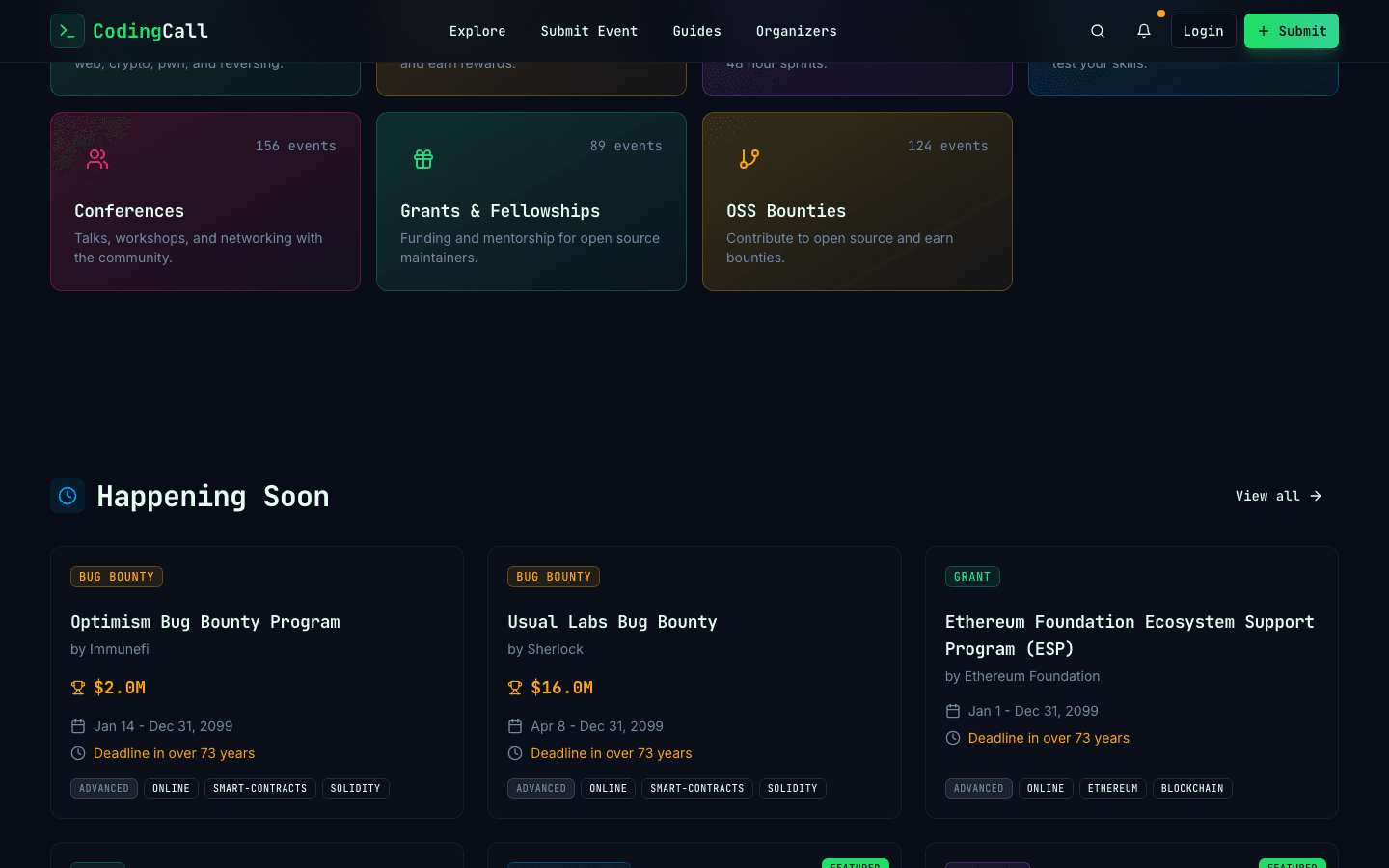 CodingCall Coding Event Marketplace screen 3