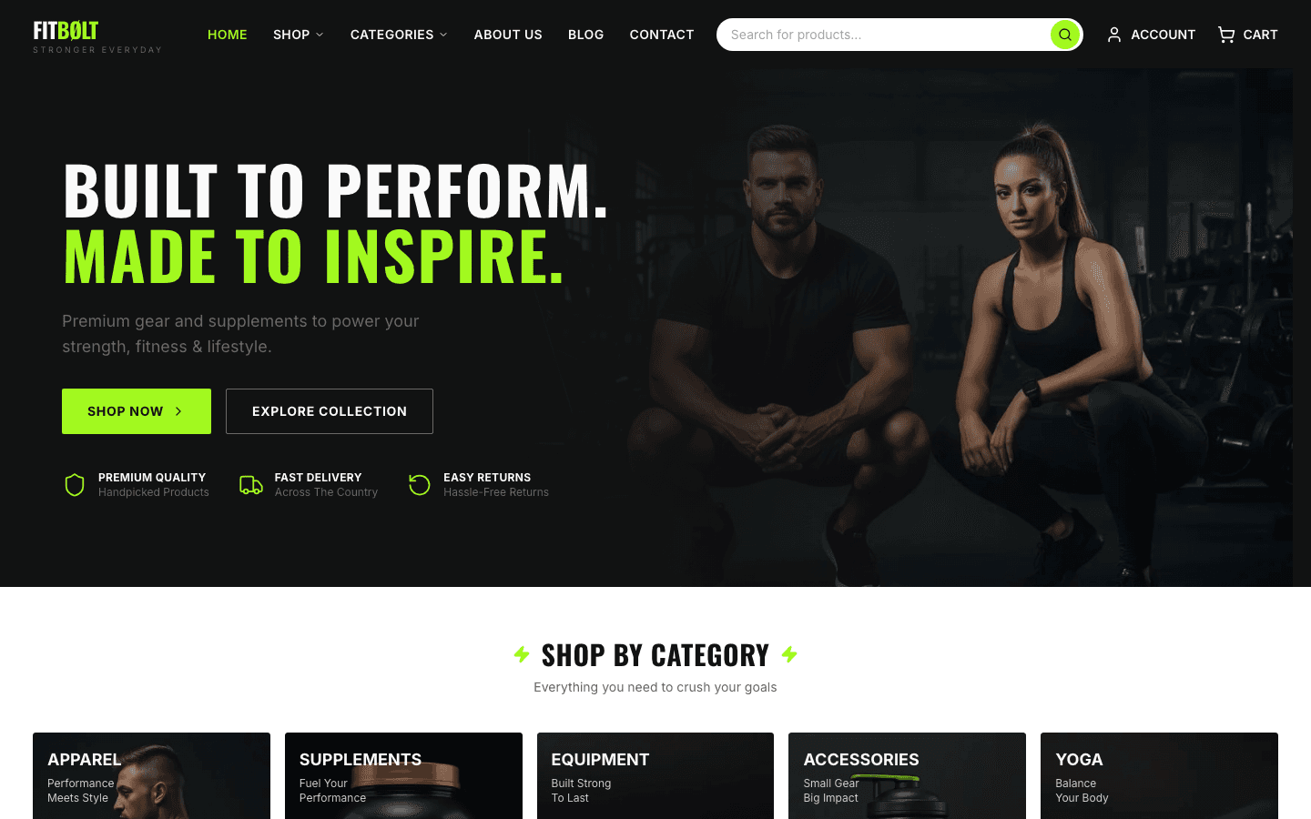Fitness Store preview