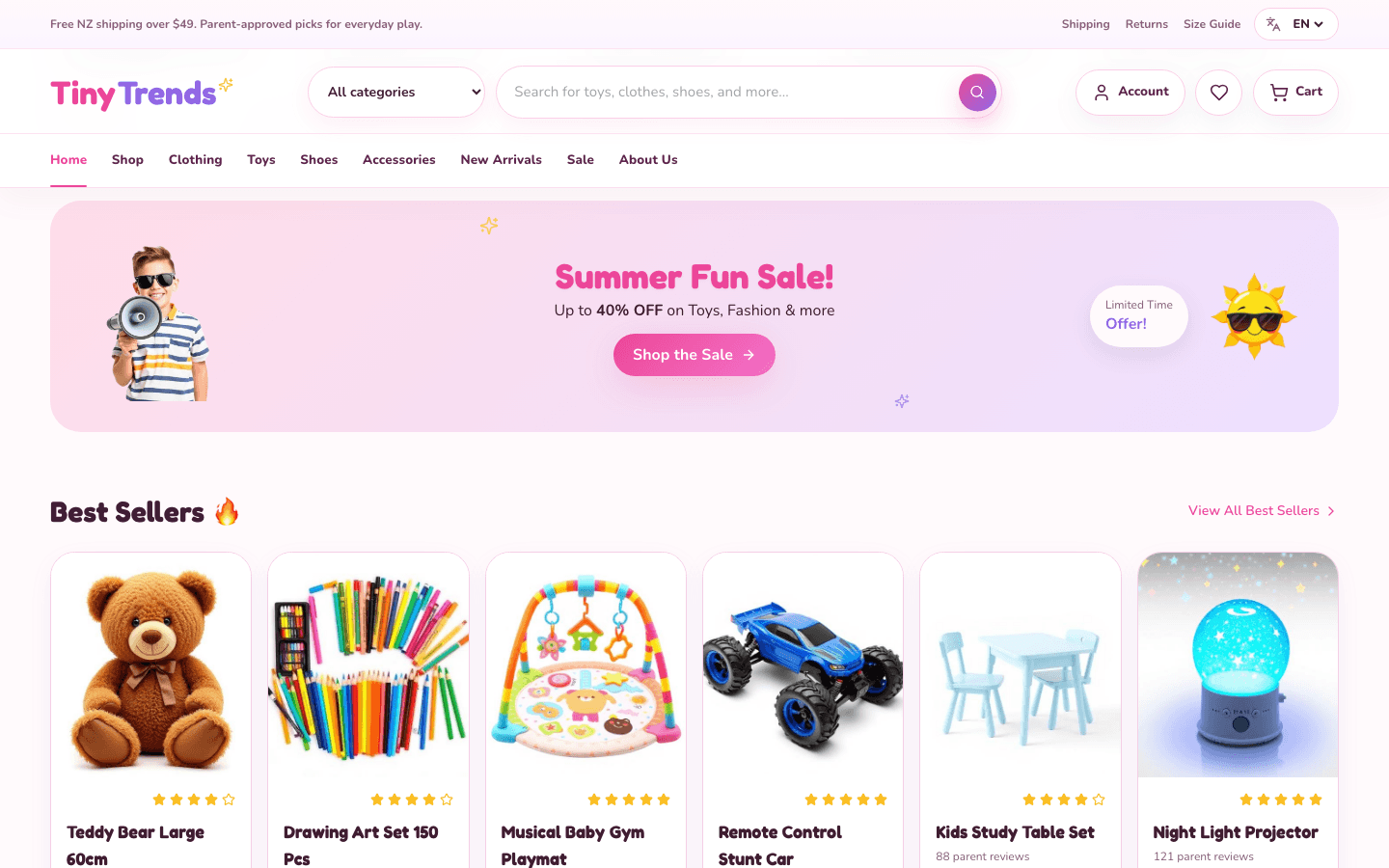 Kids Store screen 3