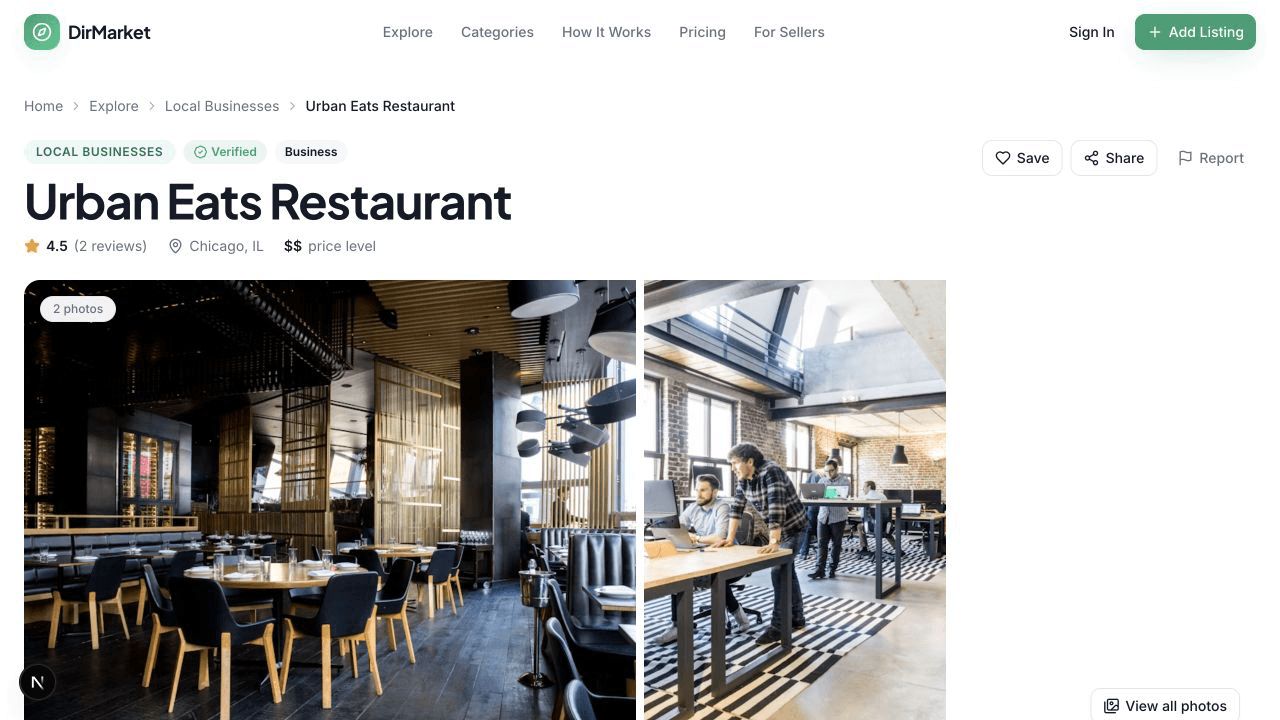 Traders Marketplace — Directory & Listings Platform screen 3